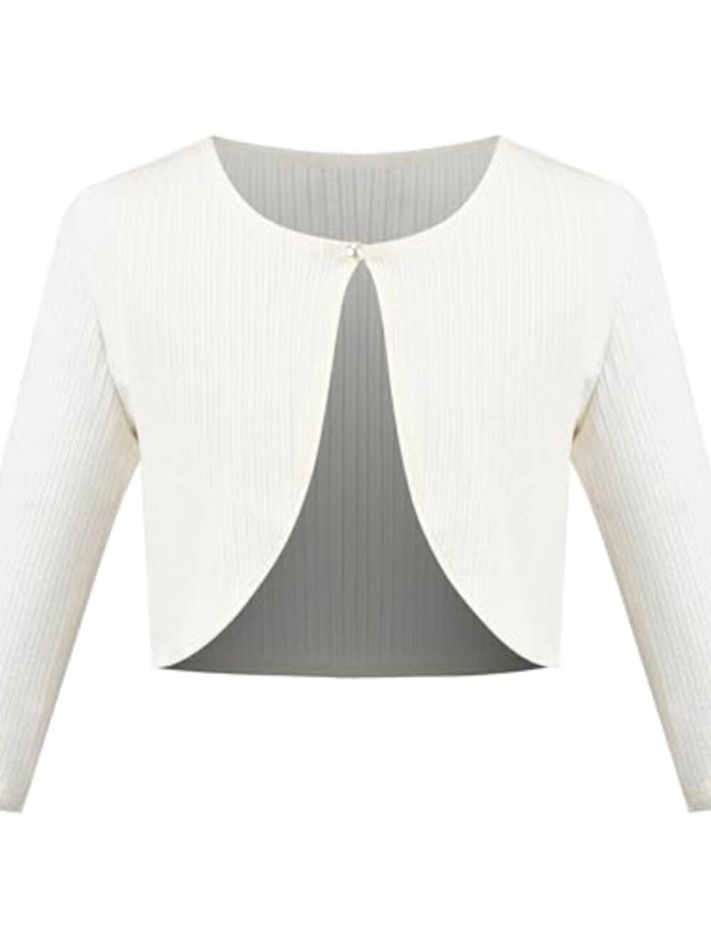 Girls Cropped Bolero Shrug Cardigan Long Sleeve Knit Sweater